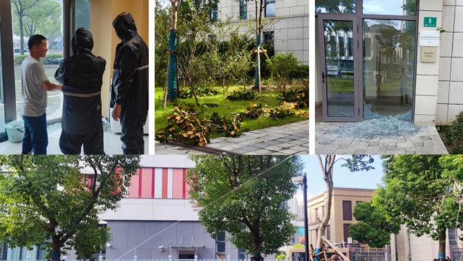 臺風“貝碧嘉”和“普拉?！眮硪u! 甘建投商務廣場全力出擊、守護平安